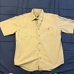 Cabela's Tan Short Sleeve Button Down Shirt